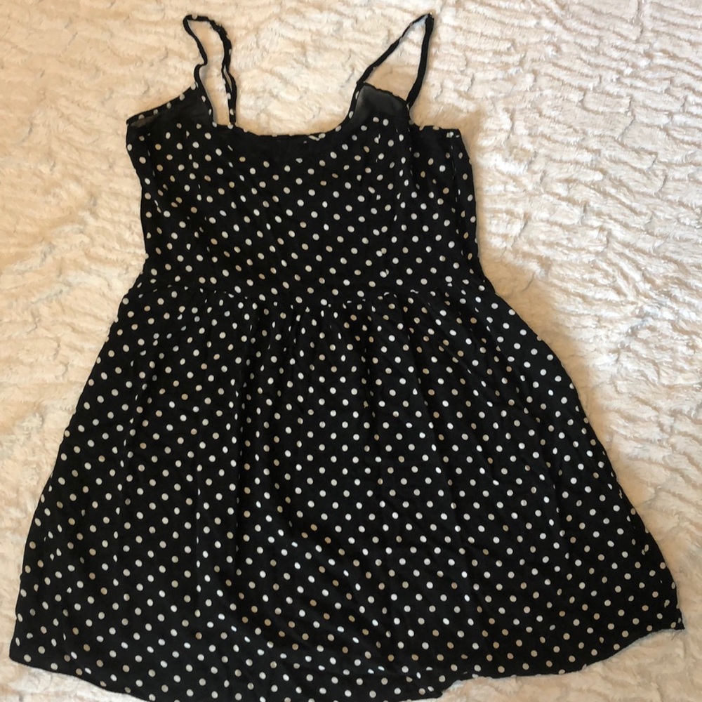 Juniors Forever 21 polka dot tank black/white sz M